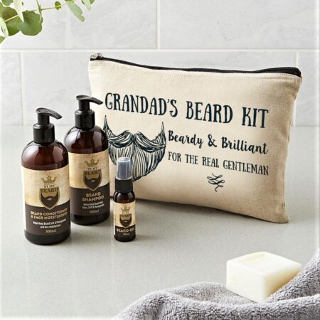 Personalised Beardy & Brilliant Beard Kit: 2 - Toiletry & Makeup Bags By Gift Moments