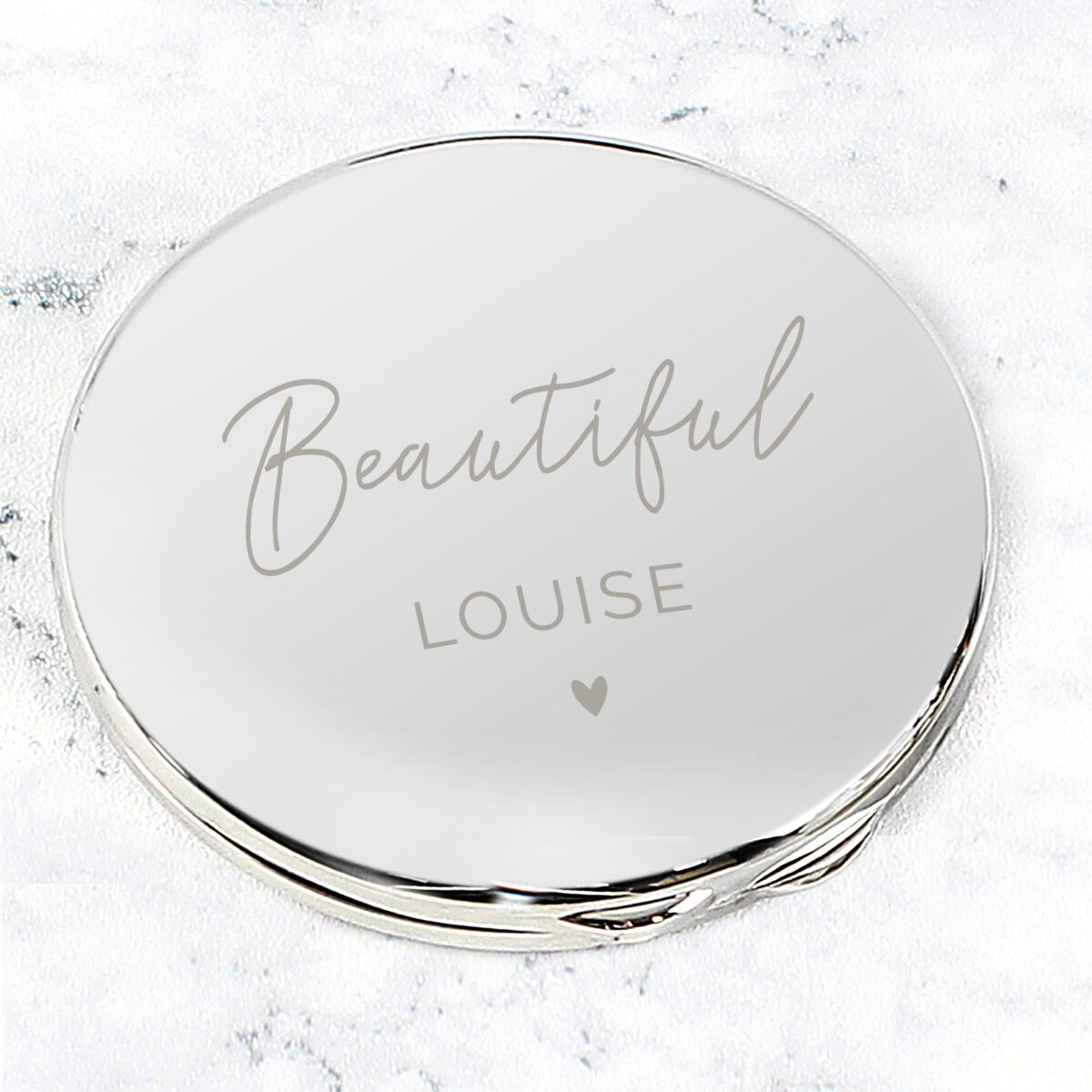 Personalised Beautiful Compact Mirror: 1 - Compact Mirrors By Gift Moments