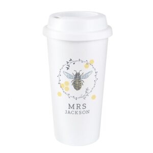 Personalised Bee Insulated Travel Cup: 5 - Travel Mugs By Gift Moments