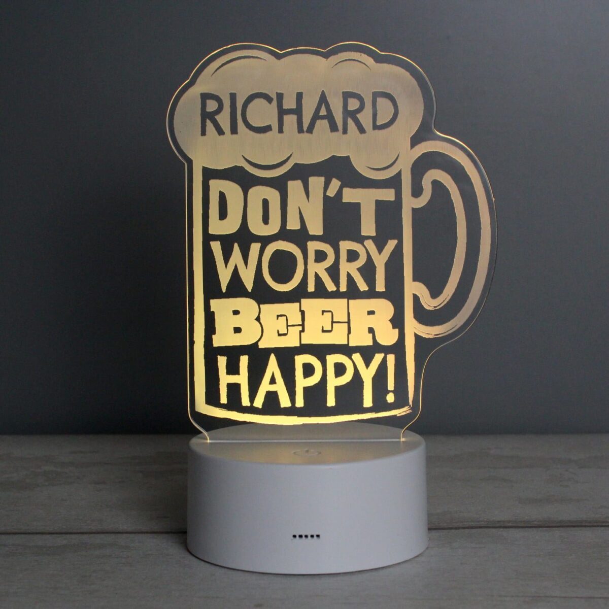 Personalised Beer Happy LED Colour Changing Light: 2 - LED Lighting By Gift Moments