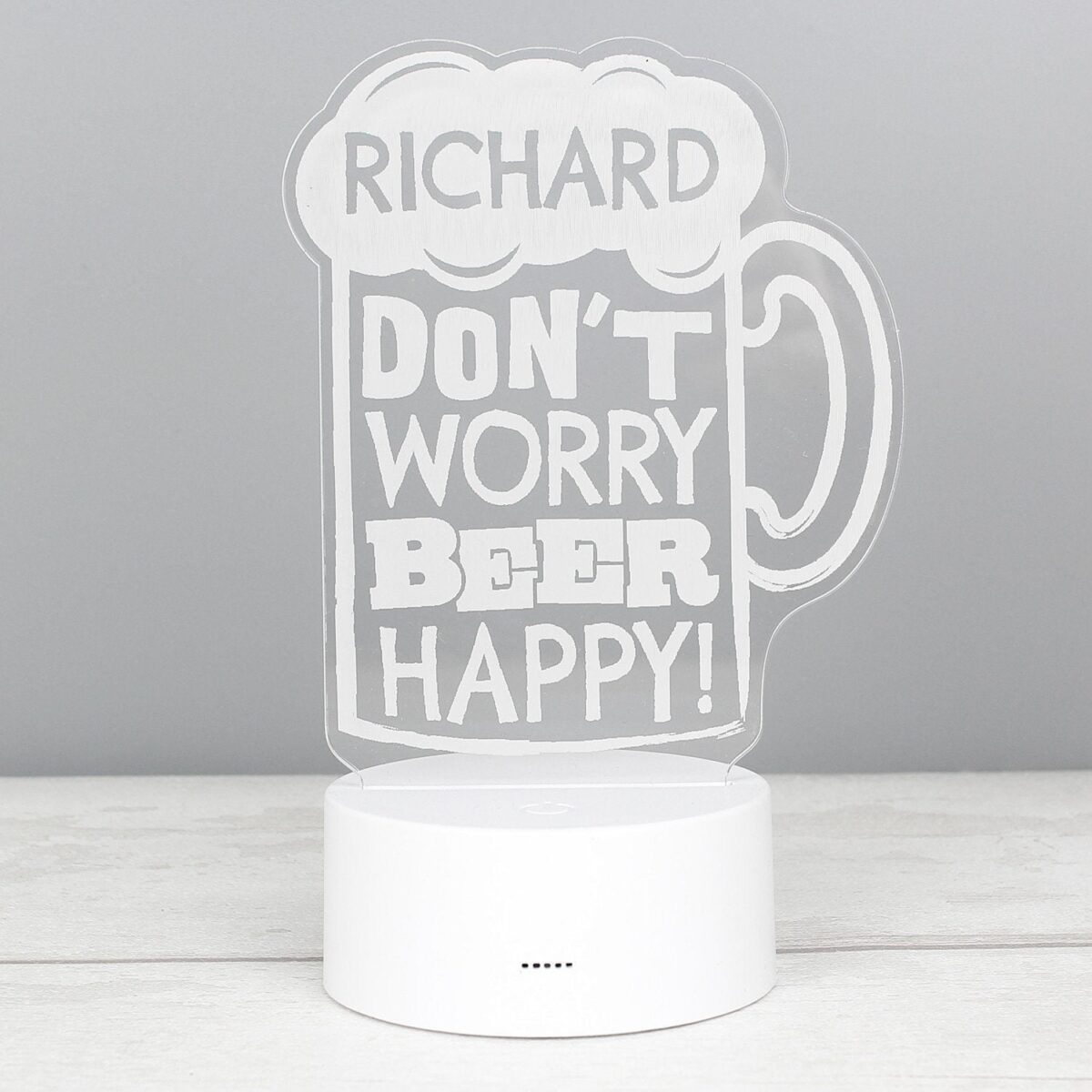 Personalised Beer Happy LED Colour Changing Light: 8 - LED Lighting By Gift Moments