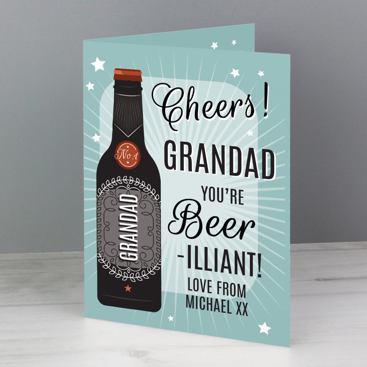 Personalised Beer-illiant Card: 1 - Greeting Cards By Gift Moments