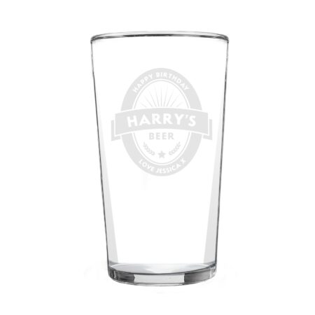 Personalised Beer Label Pint Glass: 5 - Beer Glasses By Gift Moments