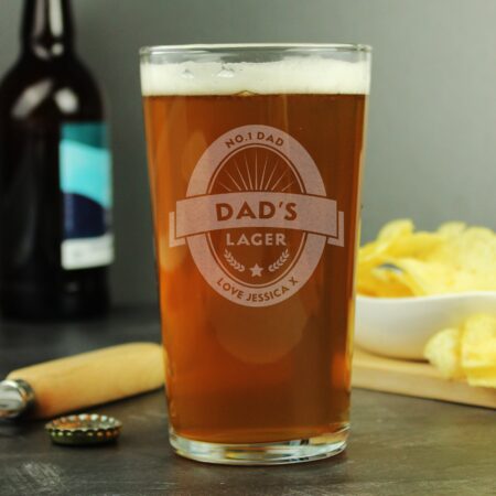 Personalised Beer Label Pint Glass: 6 - Beer Glasses By Gift Moments