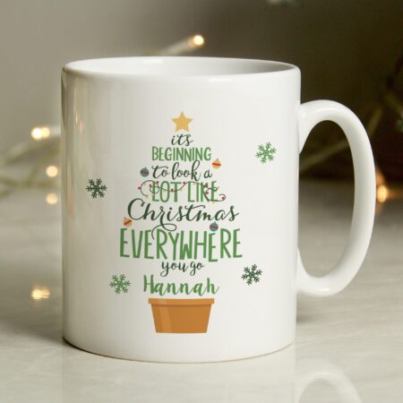 Personalised Its Beginning To Look A Lot Like Xmas Mug: 3 - Mugs By Gift Moments