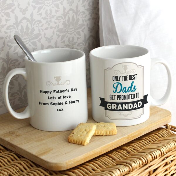 Personalised Best Dads Get Promoted to Mug: 1 - Mugs By Gift Moments