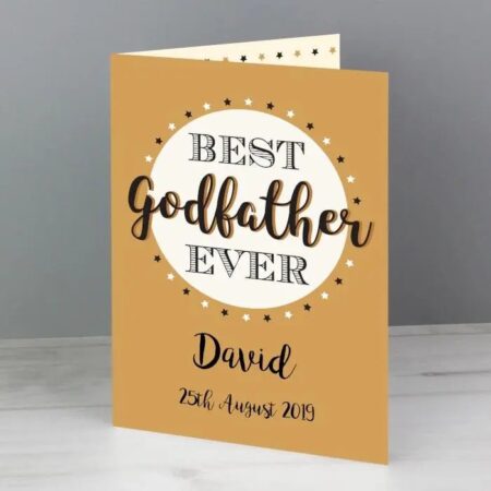 Personalised Best Godfather Card: 1 - Greeting Cards By Gift Moments