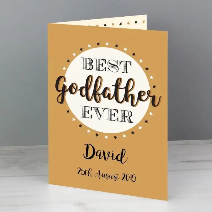 Personalised Best Godfather Card: 1 - Greeting Cards By Gift Moments