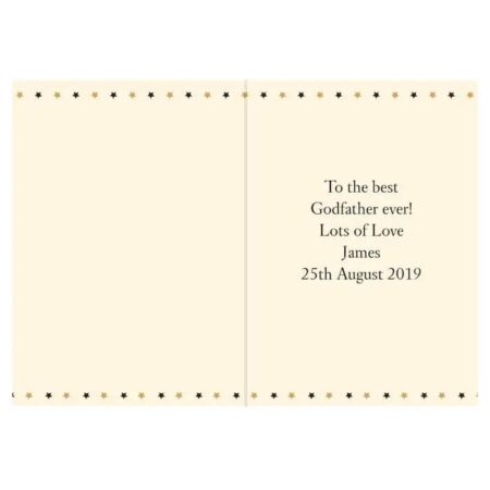 Personalised Best Godfather Card: 4 - Greeting Cards By Gift Moments