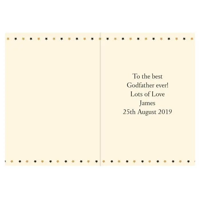 Personalised Best Godfather Card: 4 - Greeting Cards By Gift Moments