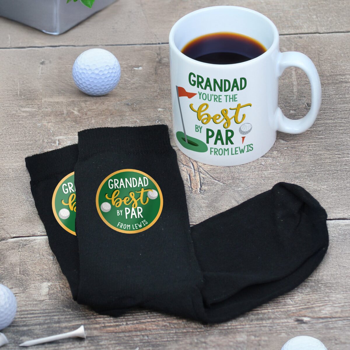 Personalised Best By Par Mug & Socks Set: 1 - Mugs By Gift Moments