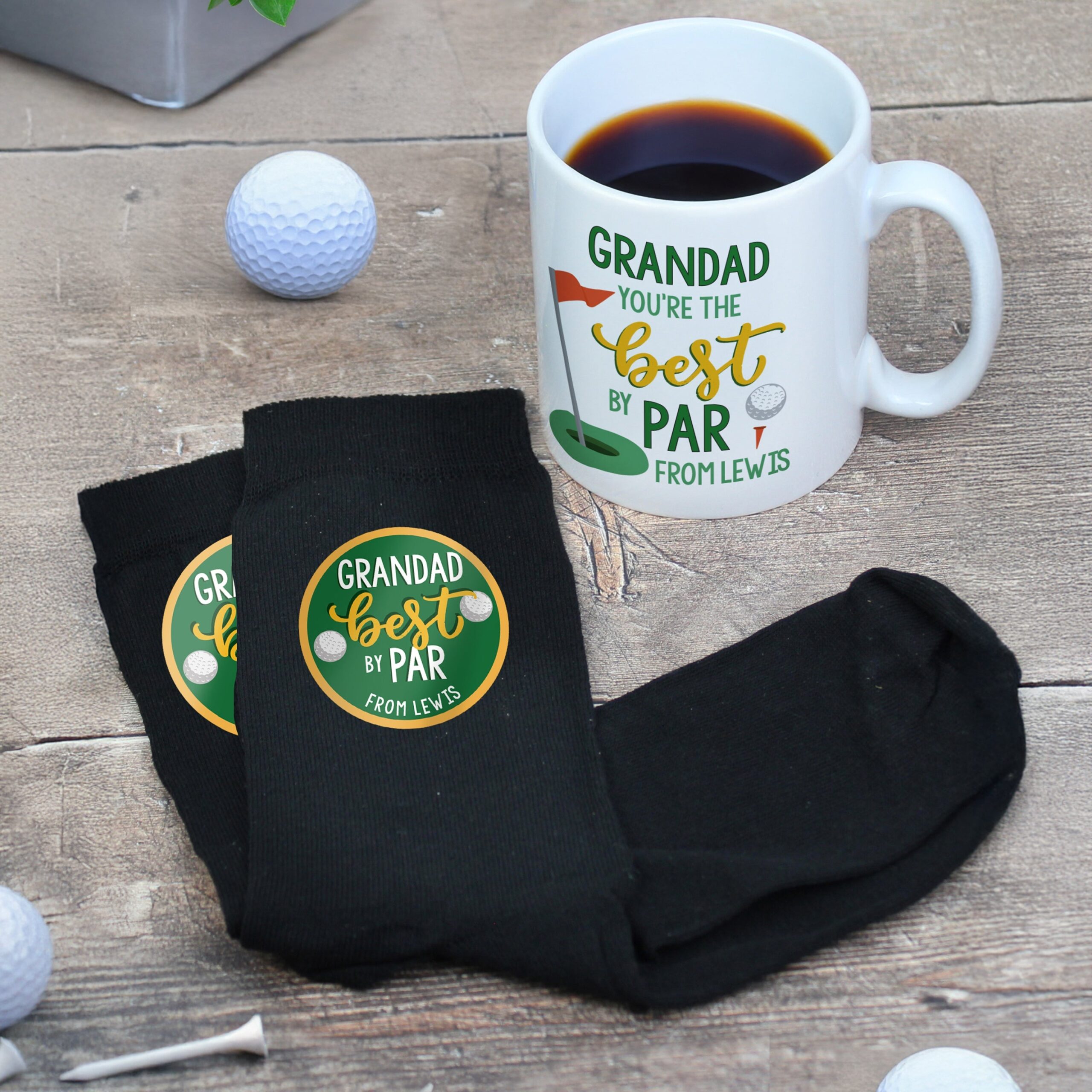 Personalised Best By Par Mug & Socks Set: 1 - Mugs By Gift Moments