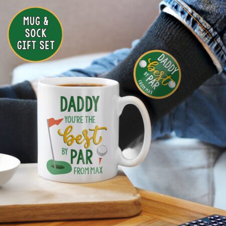 Personalised Best By Par Mug & Socks Set: 2 - Mugs By Gift Moments