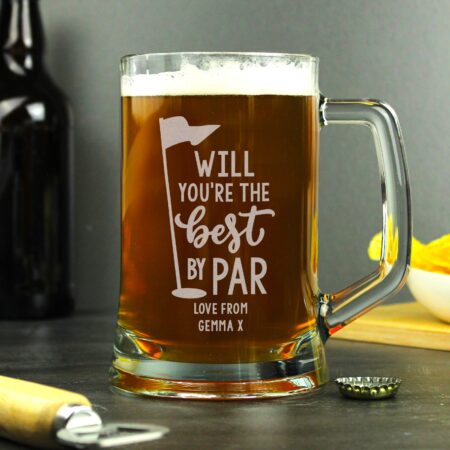 Personalised Best By Par Tankard: 3 - Tankards By Gift Moments