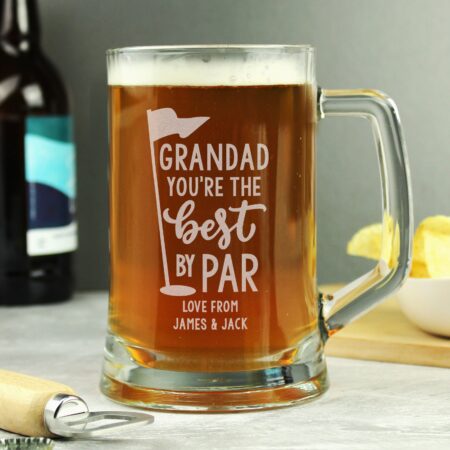 Personalised Best By Par Tankard: 2 - Tankards By Gift Moments