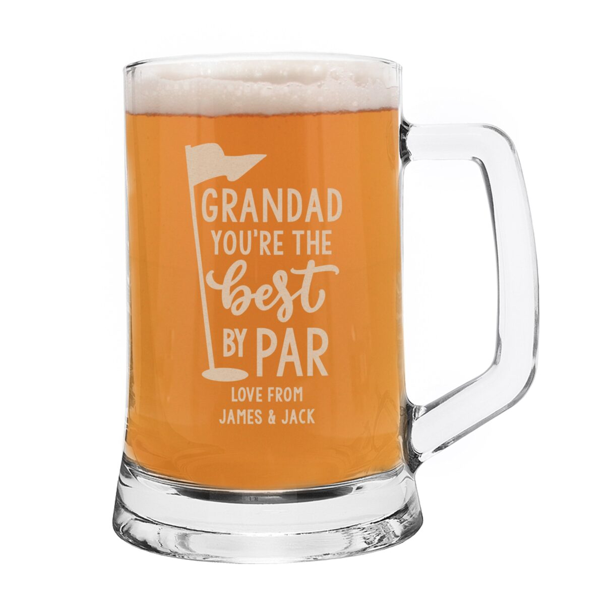 Personalised Best By Par Tankard: 4 - Tankards By Gift Moments