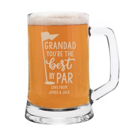 Personalised Best By Par Tankard: 4 - Tankards By Gift Moments