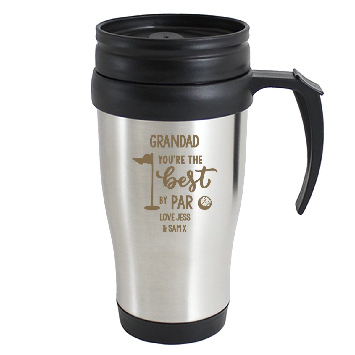Personalised Best By Par Travel Mug: 5 - Travel Mugs By Gift Moments