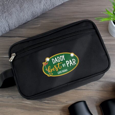 Personalised Best By Par Wash Bag: 2 - Toiletry & Makeup Bags By Gift Moments