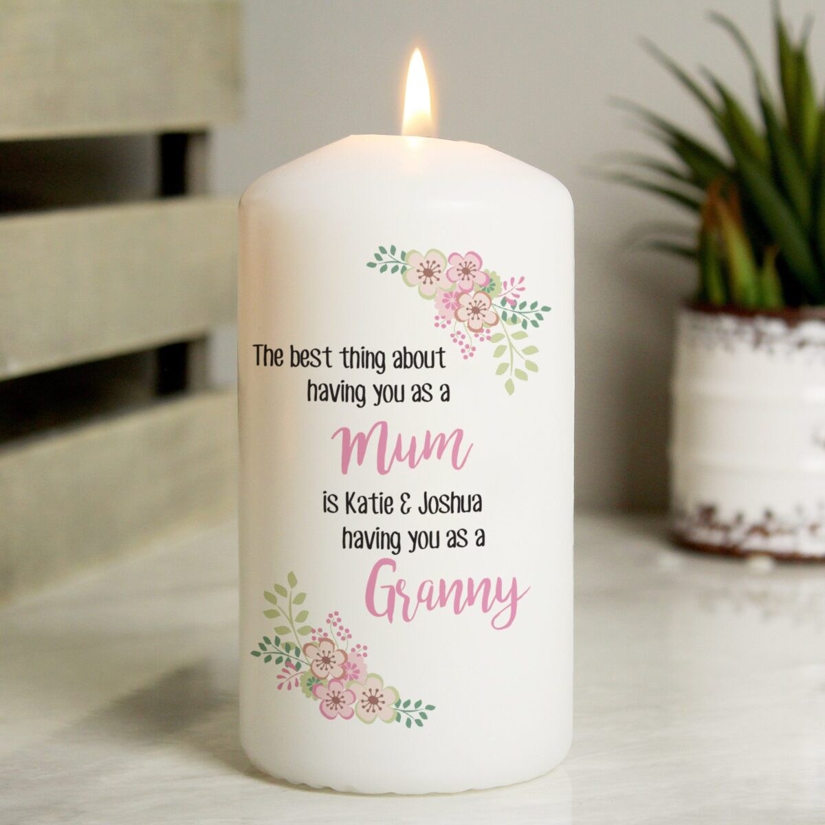 Personalised The Best Thing Pillar Candle: 1 - Candles By Gift Moments