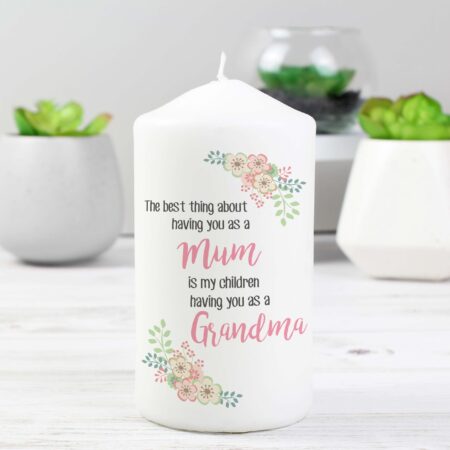 Personalised The Best Thing Pillar Candle: 2 - Candles By Gift Moments