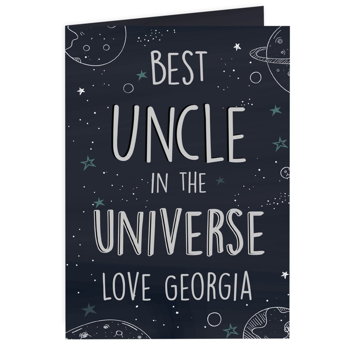 Personalised Best... In The Universe Card: 4 - Greeting Cards By Gift Moments
