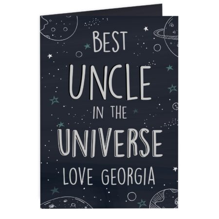 Personalised Best... In The Universe Card: 4 - Greeting Cards By Gift Moments