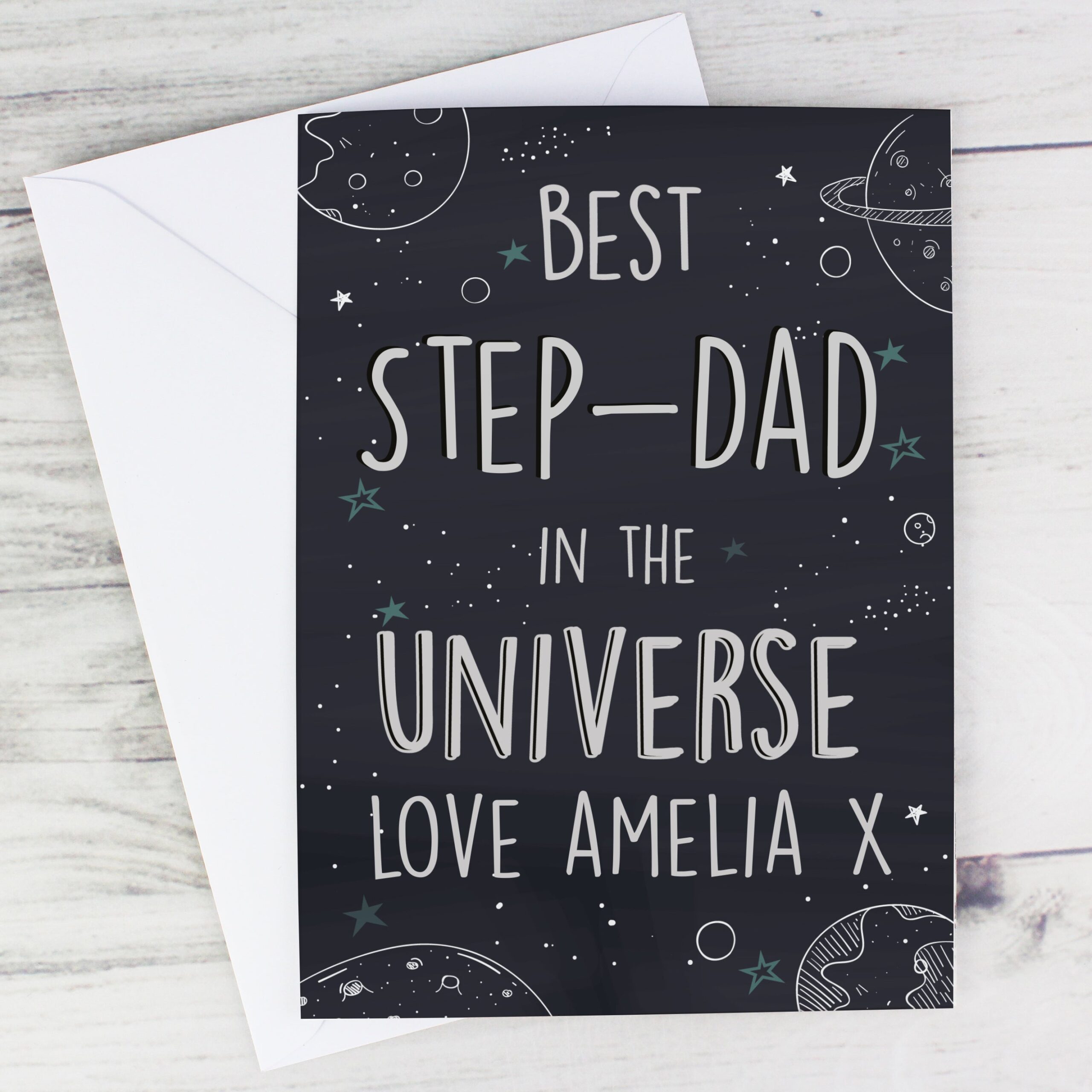 Personalised Best... In The Universe Card: 1 - Greeting Cards By Gift Moments