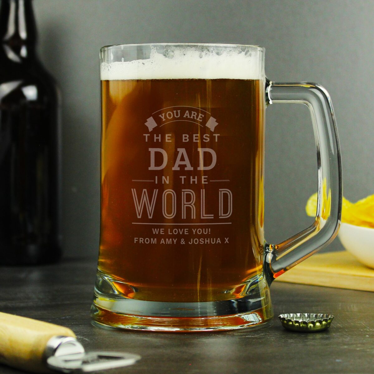 Personalised Best in The World Pint Stern Tankard: 2 - Tankards By Gift Moments