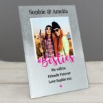 Personalised ’Bestie’ 4x4 Glitter Glass Photo Frame: 1 - Photo Frames By Gift Moments