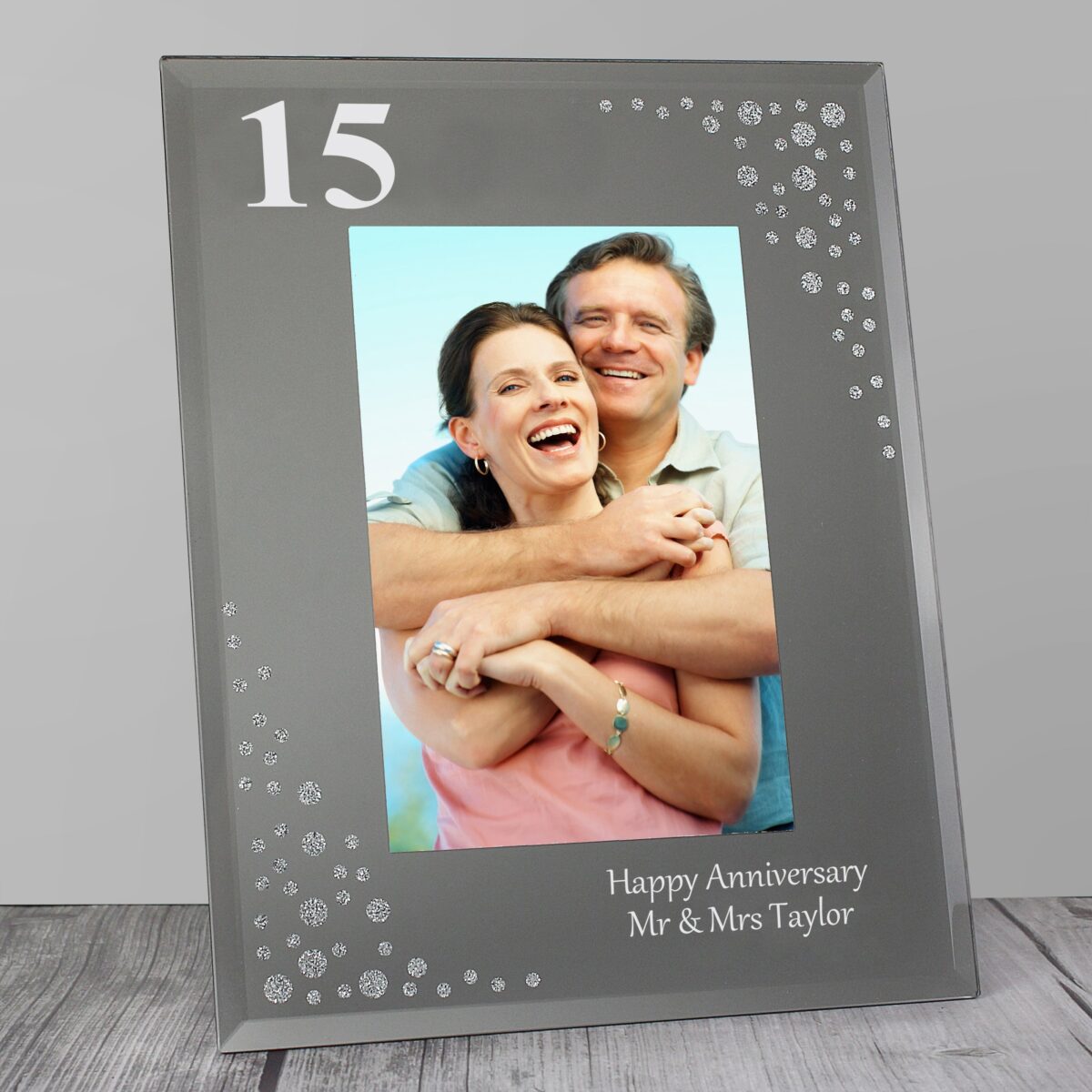 Personalised Big Age 6x4 Diamante Glass Photo Frame: 1 - Photo Frames By Gift Moments