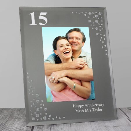 Personalised Big Age 6x4 Diamante Glass Photo Frame: 1 - Photo Frames By Gift Moments