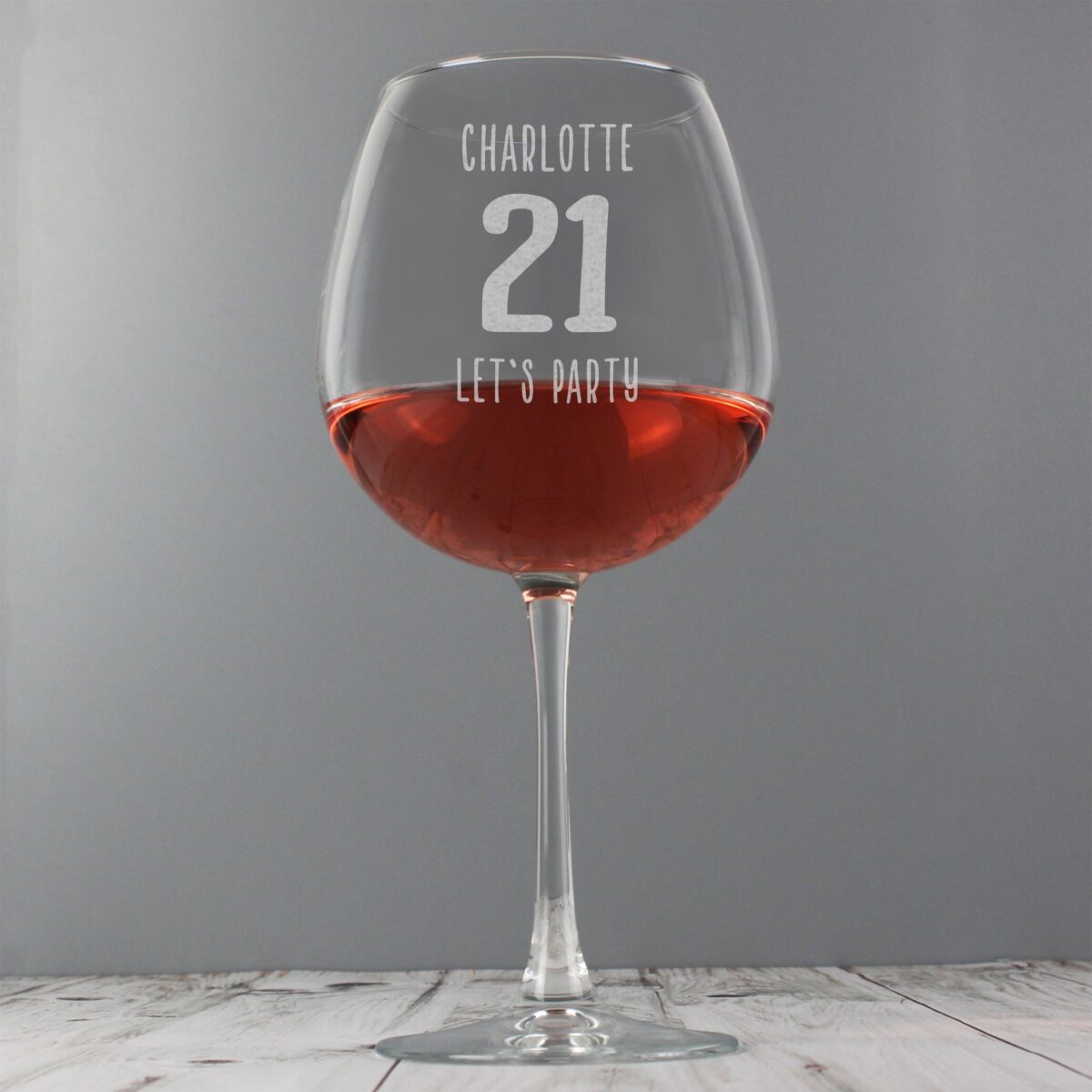 Personalised Big Age Bottle of Wine Glass: 1 - Wine Glasses By Gift Moments