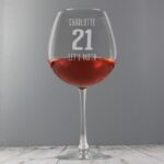 Personalised Big Age Bottle of Wine Glass: 1 - Wine Glasses By Gift Moments