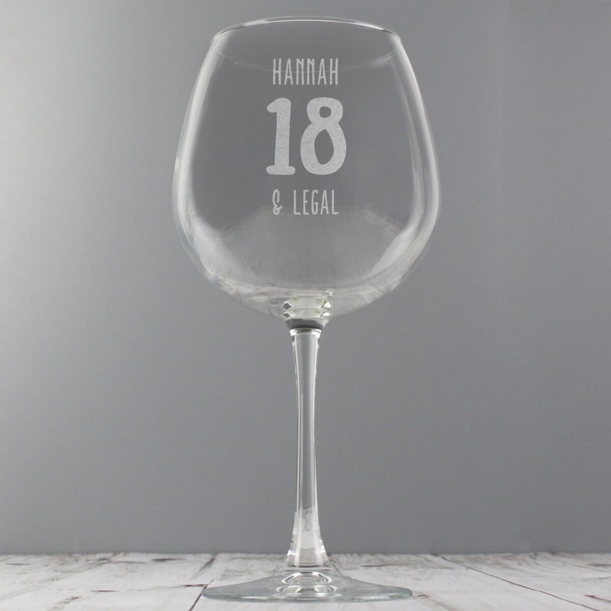 Personalised Big Age Bottle of Wine Glass: 4 - Wine Glasses By Gift Moments