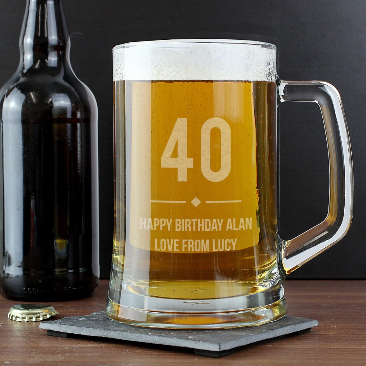 Personalised Big Age Glass Pint Stern Tankard: 1 - Tankards By Gift Moments