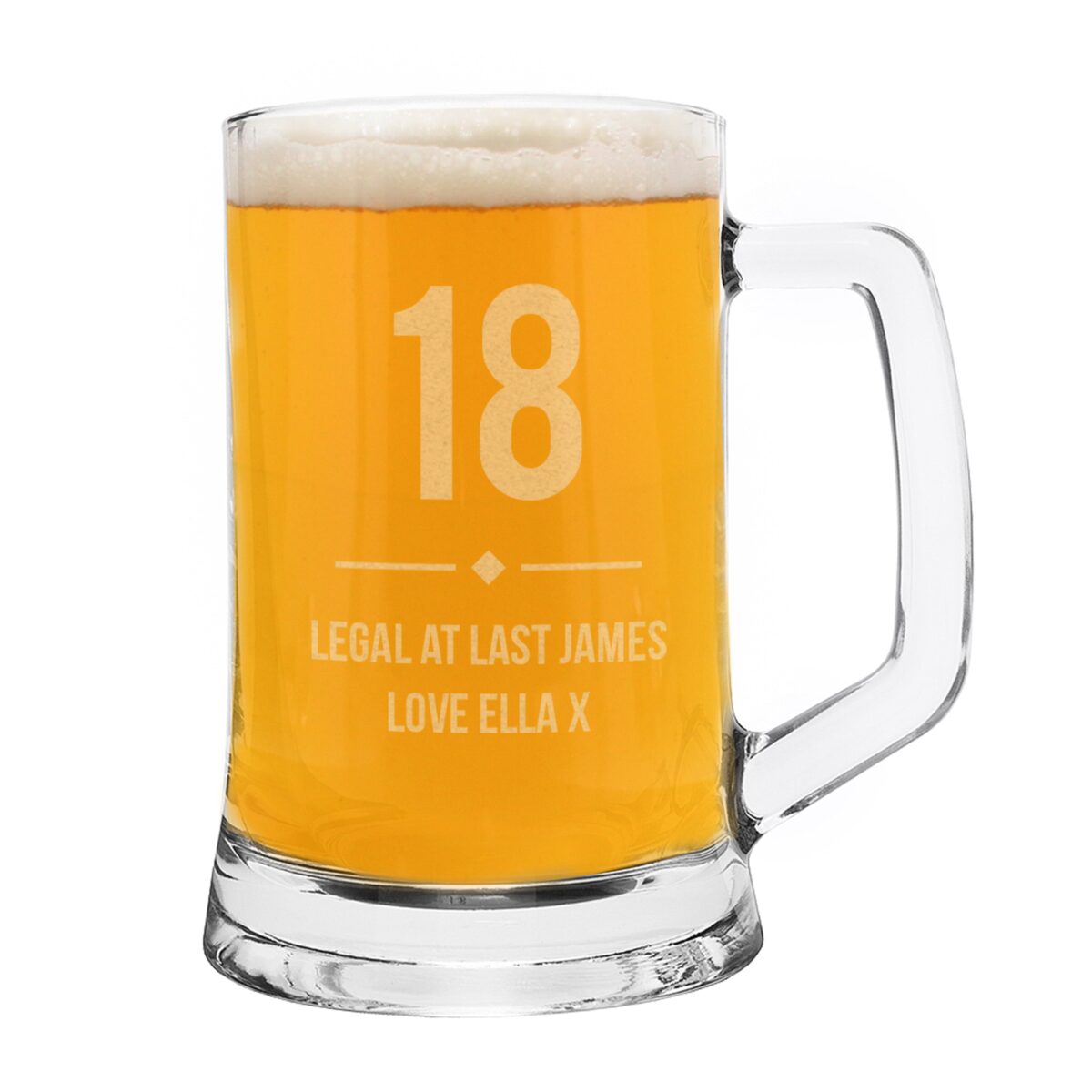 Personalised Big Age Glass Pint Stern Tankard: 2 - Tankards By Gift Moments