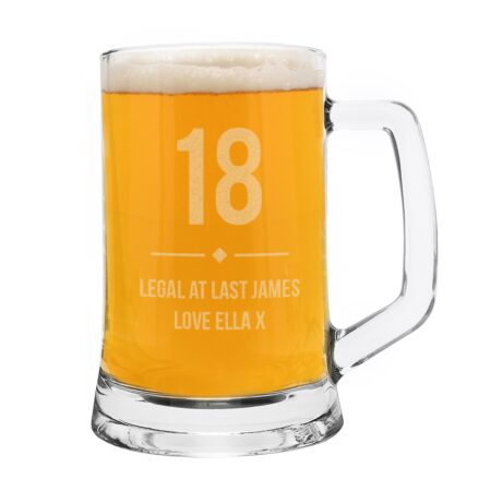 Personalised Big Age Glass Pint Stern Tankard: 2 - Tankards By Gift Moments