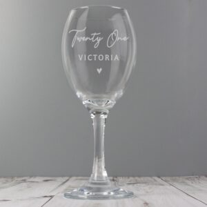 Personalised Big Age Wine Glass: 2 - Wine Glasses By Gift Moments