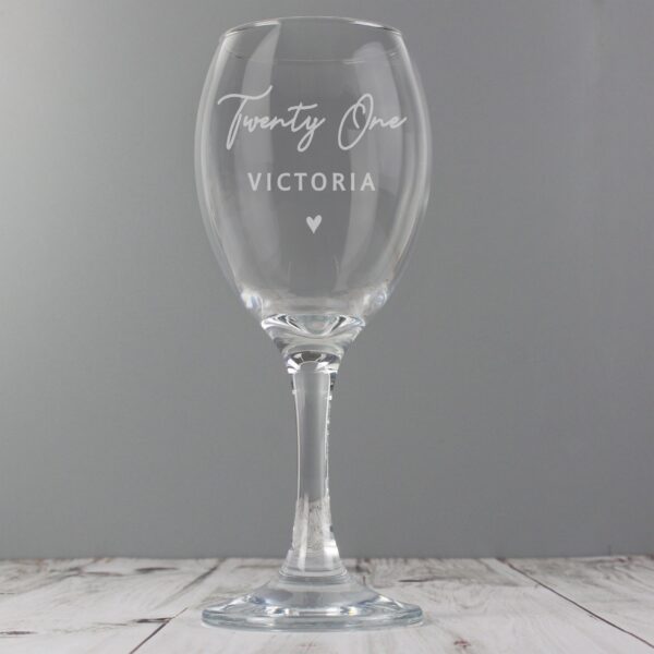 Personalised Big Age Wine Glass: 2 - Wine Glasses By Gift Moments