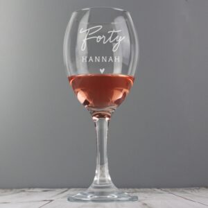 Personalised Big Age Wine Glass: 4 - Wine Glasses By Gift Moments