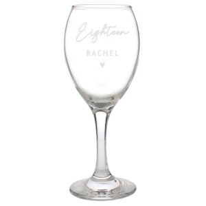 Personalised Big Age Wine Glass: 3 - Wine Glasses By Gift Moments