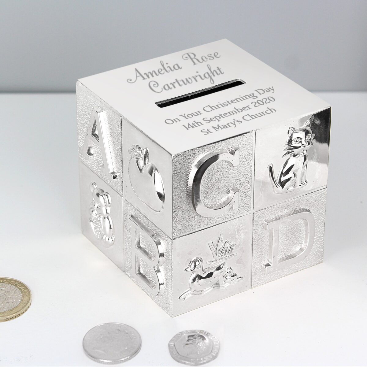 Personalised Big Name ABC Money Box: 3 - Money Boxes By Gift Moments