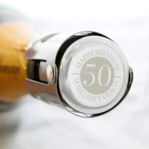 Personalised Big Number Bottle Stopper: 1 - Barware By Gift Moments