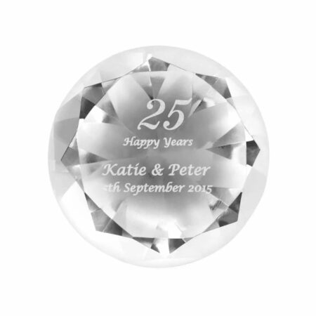 Personalised Big Numbers Diamond Paperweight: 3 - Paperweights By Gift Moments