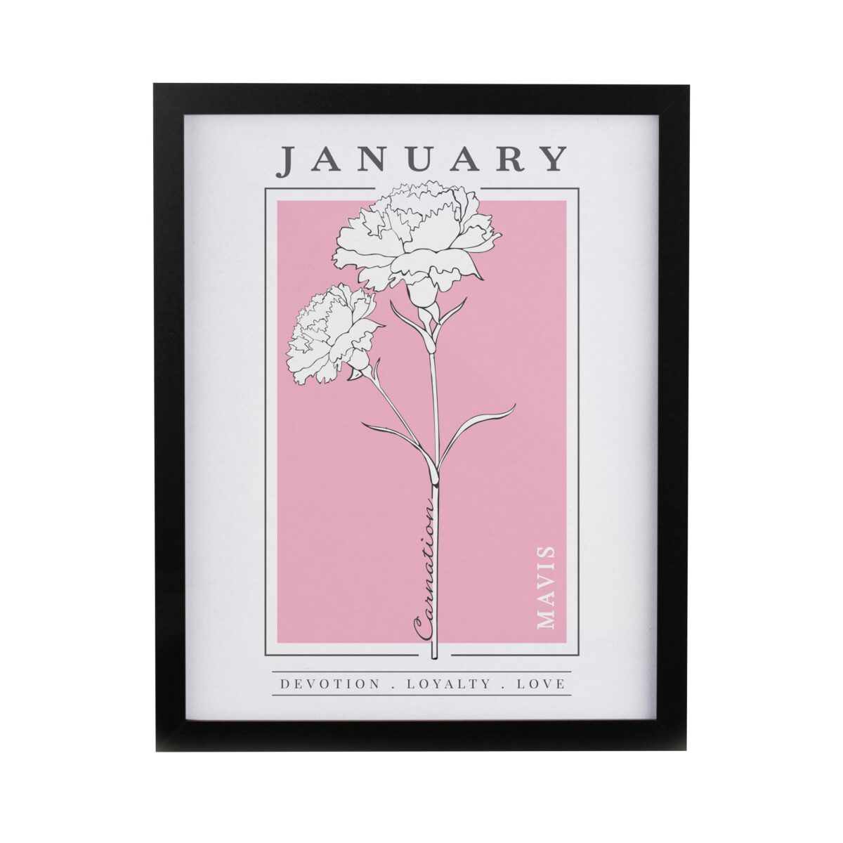 Personalised Birth Flower Framed Prints: 9 - Framed Prints By Gift Moments