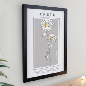 Personalised Birth Flower Framed Prints: 5 - Framed Prints By Gift Moments