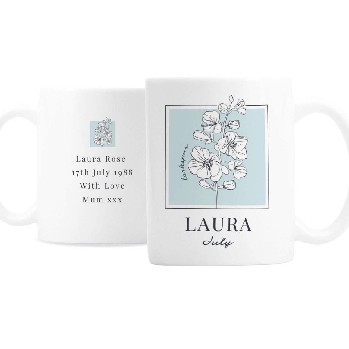 Personalised Birth Flower Mug: 9 - Mugs By Gift Moments