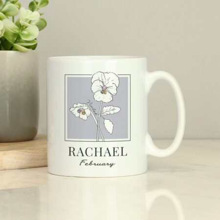 Personalised Birth Flower Mug: 6 - Mugs By Gift Moments