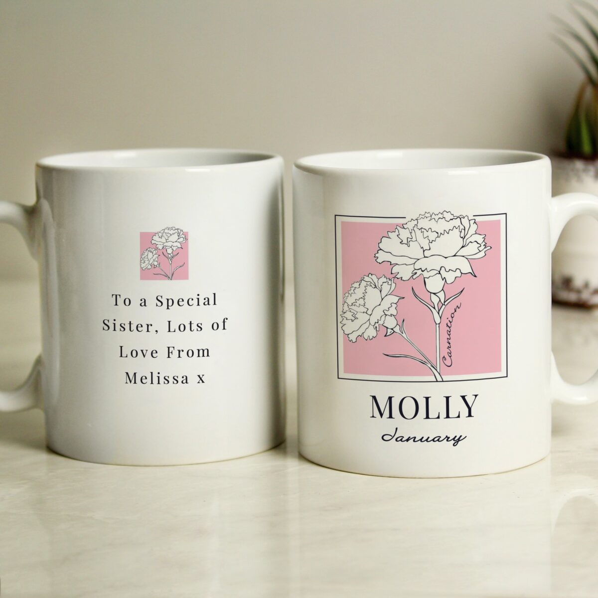 Personalised Birth Flower Mug: 7 - Mugs By Gift Moments